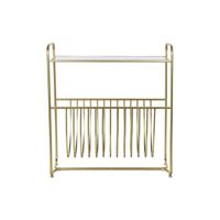 Tijdschriftenrek DKD Home Decor Spiegel Gouden Metaal (76 x 35 x 83 cm)