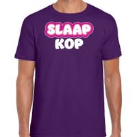 Bellatio Decorations Verkleed T-shirt voor heren - slaapkop - paars - carnaval/foute party 2XL  - - thumbnail