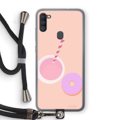 Donut: Samsung Galaxy A11 Transparant Hoesje met koord