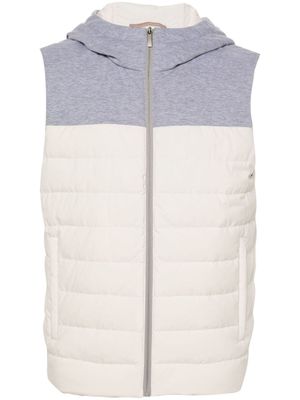 Peserico gilet matelassé à capuche - Blanc
