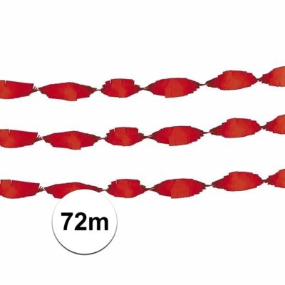 Feest slinger - 3x - rood - crepe papier - 24 meter - draaislinger decoratie