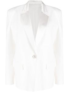 The Attico blazer à simple boutonnage - Blanc
