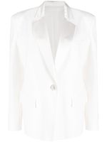 The Attico blazer à simple boutonnage - Blanc