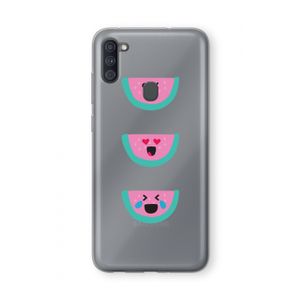 Smiley watermeloen: Samsung Galaxy A11 Transparant Hoesje