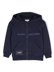 Marc Jacobs Kids veste zippée à logo imprimé - Bleu