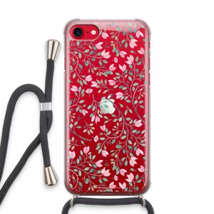Sierlijke bloemen: iPhone SE 2020 Transparant Hoesje met koord