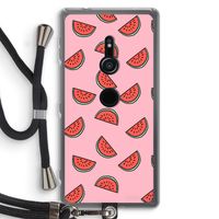 Watermeloen: Sony Xperia XZ2 Transparant Hoesje met koord