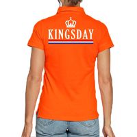 Koningsdag poloshirt Kingsday oranje voor dames - thumbnail