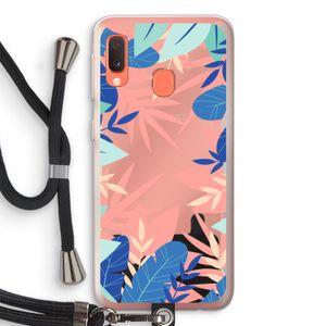 Tropisch: Samsung Galaxy A20e Transparant Hoesje met koord
