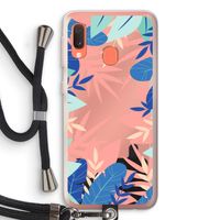 Tropisch: Samsung Galaxy A20e Transparant Hoesje met koord