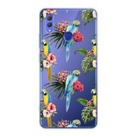 Kleurrijke papegaaien: Honor Note 10 Transparant Hoesje