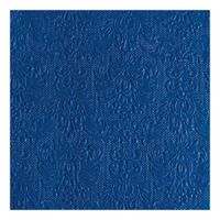 45x Luxe servetten barok patroon blauw 3-laags - thumbnail