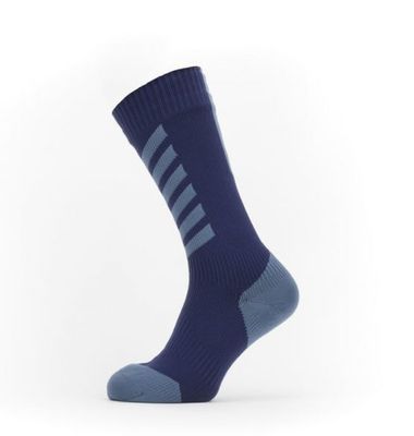 Sealskinz Runton Cold weather mid fietssok met Hydrostop Blauw XL