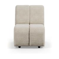 HKliving Wave bank middle small Boucle Cream - thumbnail