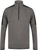 Finden+Hales FH571 Adults 1/4 Zip Midlayer With Contrast Panelling - Dark Grey Marl/Black - XXL