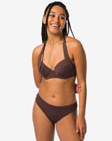 HEMA Dames Bikinibroekje Middelhoge Taille Donkerbruin (donkerbruin)