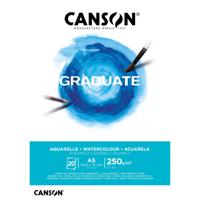 Aquarelpapier canson graduate 20vel 250gr a5 wit