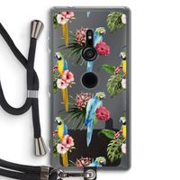Kleurrijke papegaaien: Sony Xperia XZ2 Transparant Hoesje met koord