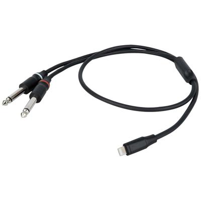 DAP FL101 verloopkabel lightning naar 2x jack mono 150cm