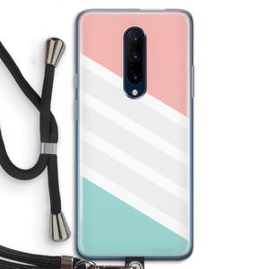 Strepen pastel: OnePlus 7 Pro Transparant Hoesje met koord