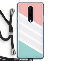 Strepen pastel: OnePlus 7 Pro Transparant Hoesje met koord