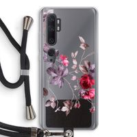 Mooie bloemen: Xiaomi Mi Note 10 Transparant Hoesje met koord
