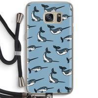 Narwhal: Samsung Galaxy S7 Transparant Hoesje met koord