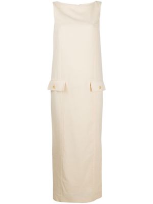 Gianfranco Ferré Pre-Owned robe longue à col bateau - Tons neutres
