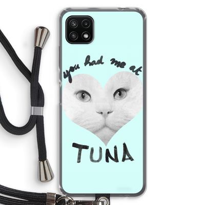 You had me at tuna: Samsung Galaxy A22 5G Transparant Hoesje met koord