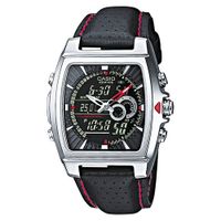 Horlogeband Casio EFA-120L-1A1 / 10224471 Leder Zwart 17mm - thumbnail