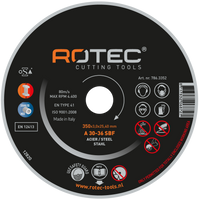 Rotec Grote doorslijpschijf t.b.v. Staal | 350 x 3,0 x 25,40 mm 786.3502
