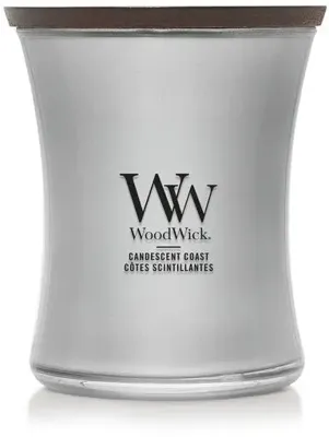 WoodWick medium candle limited edition candescent coast silver