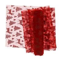 Unique Living - Decofabric Glitter Forest - 28x300cm - Red