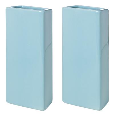Luchtbevochtiger - 4x - blauw - 900 ml - H21 cm - radiator - aardewerk