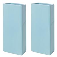 Luchtbevochtiger - 4x - blauw - 900 ml - H21 cm - radiator - aardewerk