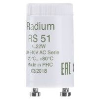 RS 51  - Starter for CFL for fluorescent lamp RS 51