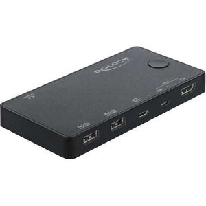 DeLOCK HDMI / USB-C KVM Switch 4K 60 Hz met USB 2.0 kvm-switch