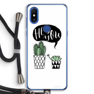 Hey you cactus: Xiaomi Mi Mix 3 Transparant Hoesje met koord