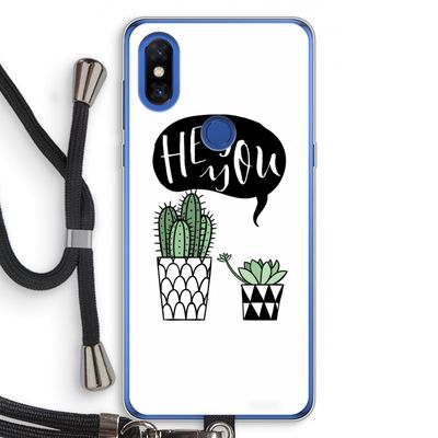 Hey you cactus: Xiaomi Mi Mix 3 Transparant Hoesje met koord