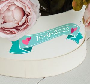 Decoratieve Huwelijk Banner Muursticker
