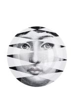 Fornasetti assiette murale Lina Cavalieri à imprimé graphique - Blanc - thumbnail