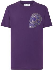 Philipp Plein t-shirt en coton à logo imprimé - Violet