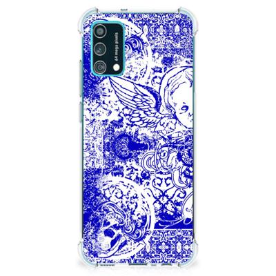 Extreme Case Samsung Galaxy M02s | A02s Angel Skull Blauw Extreme Case Samsung Galaxy M02s | A02s Angel Skull Blauw