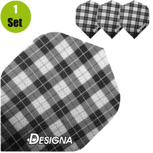 Designa Tartan Dartflights - Grijs