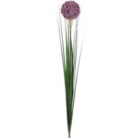 Mica Decorations Kunstbloem - allium bol bloem sierui - lila paars - 80 cm