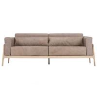 Gazzda Fawn sofa 3-zits whitewash Dakar Leather Stone