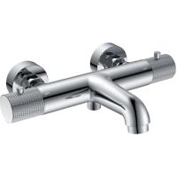 Wiesbaden Ribbd Luxe Thermostatische Badmengkraan Chroom 15cm