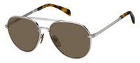 David Beckham zonnebril 7037/G/S cat.3 piloot staal zilver/bruin - thumbnail