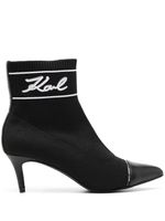 Karl Lagerfeld bottines Pandara 60 mm - Noir