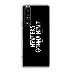 Neuters (zwart): Sony Xperia 1 III Transparant Hoesje